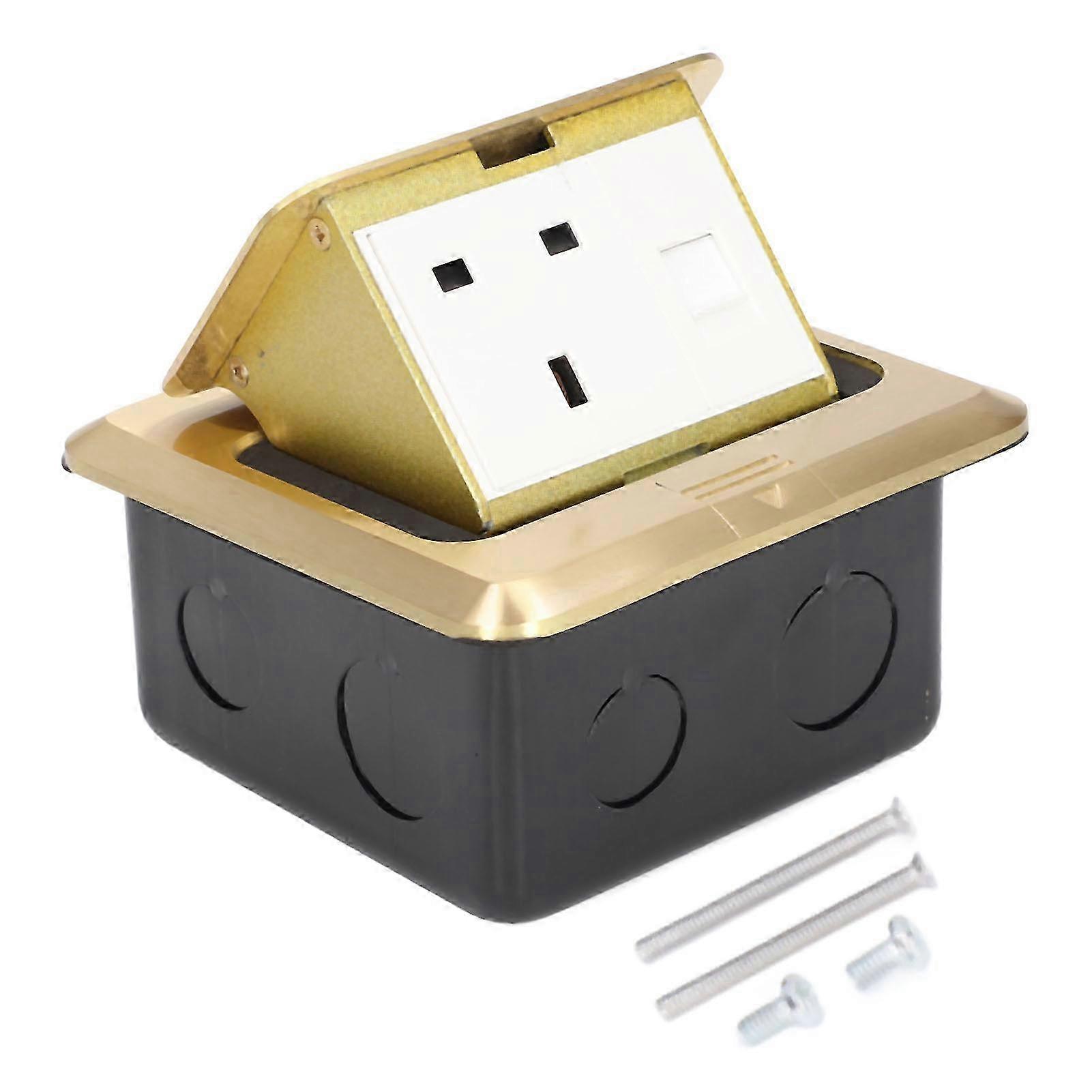 Pop Up Socket Table Power Outlet Receptacle UK Standard with Network Interface 250V