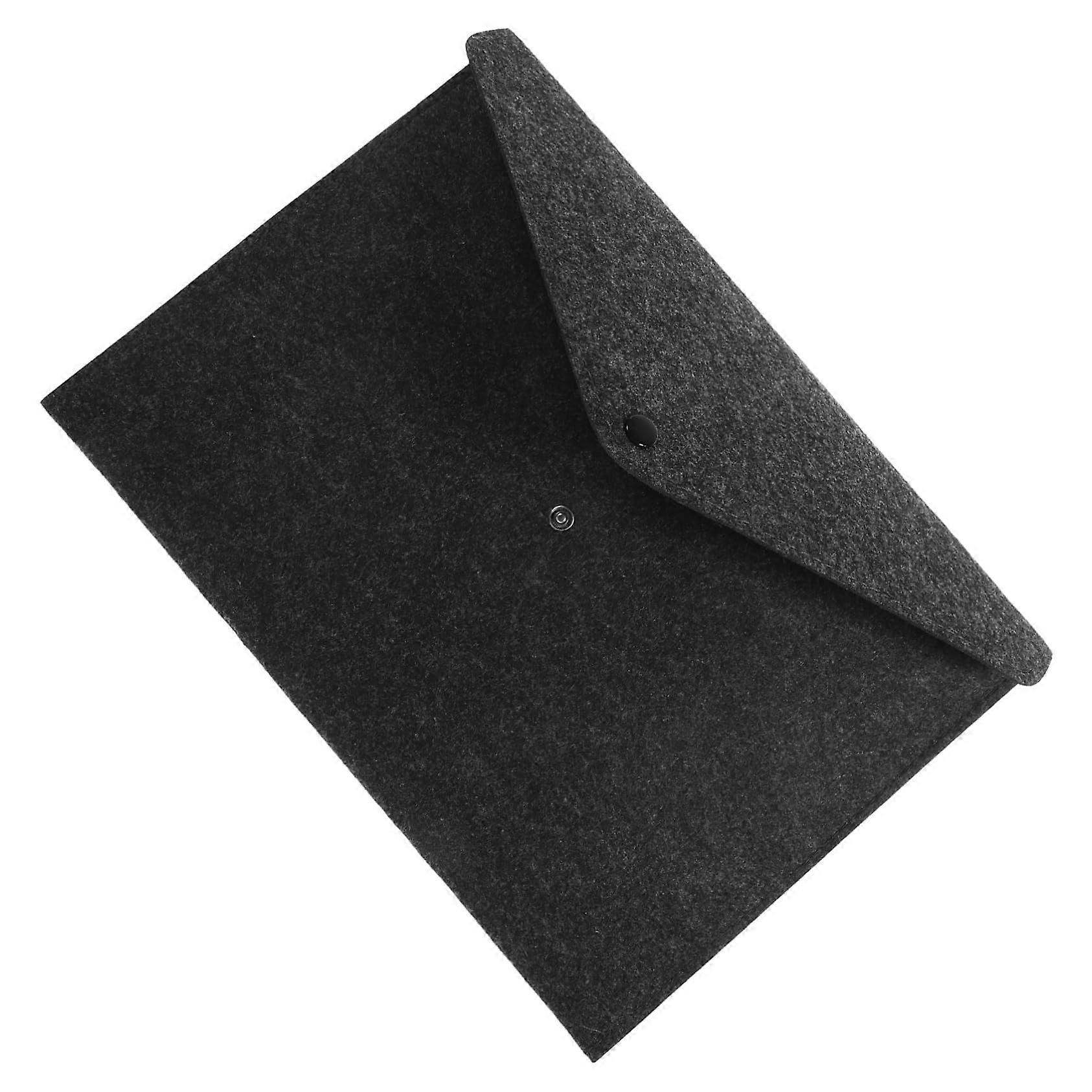 Document Bag Briefcase for Document Storage, Letter Format Paper Organizer, Dark Grey - Durable File Holder with Carry Handle