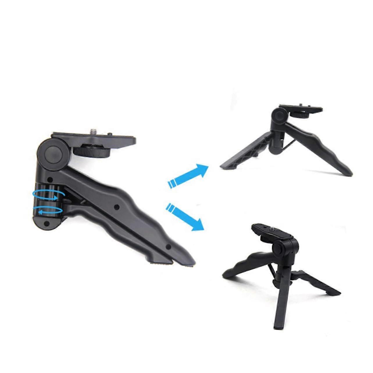 Mini Tripod Stand for Camera Handheld Selfie Live Adjustable Stable Vlogging Black