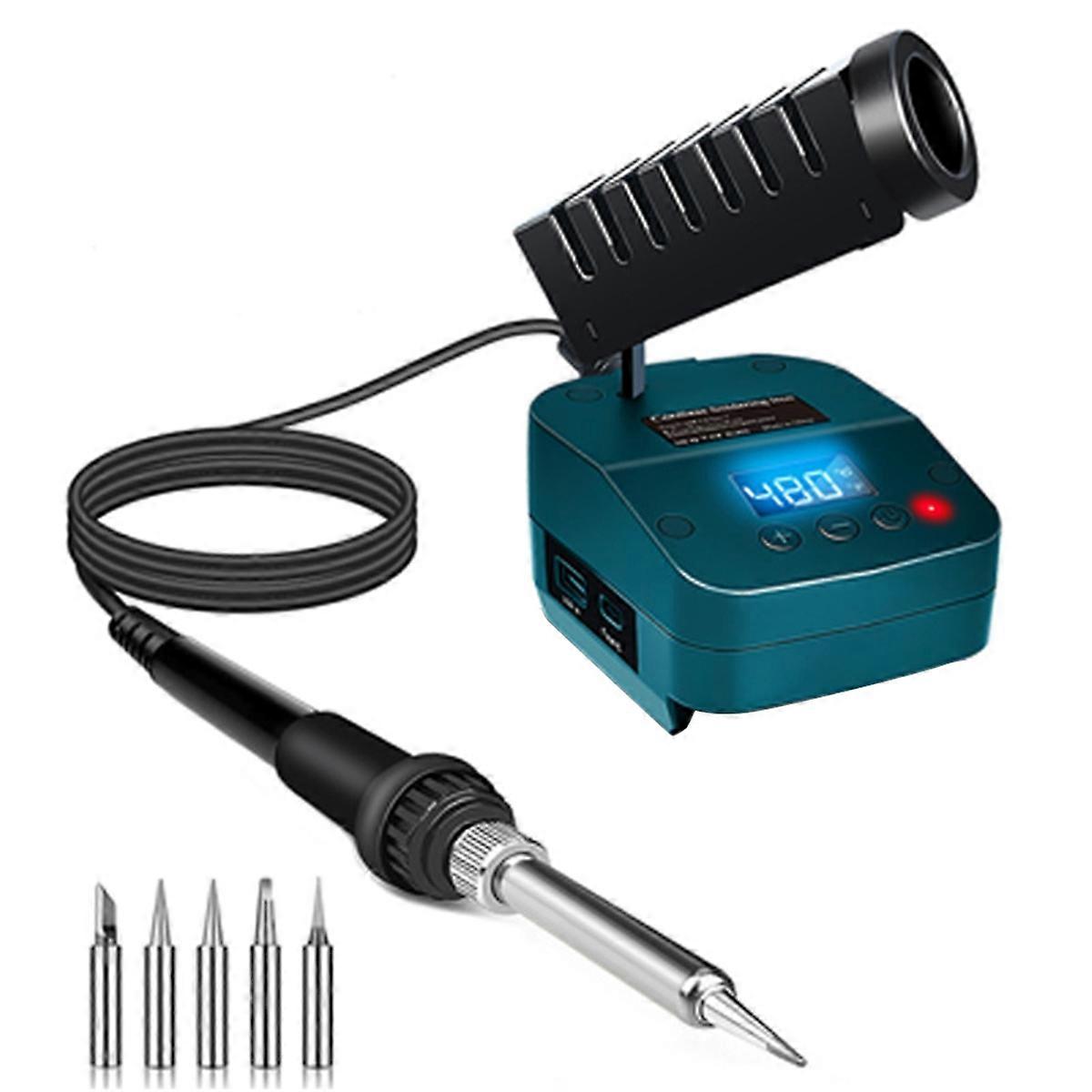 Soldering Iron Station Kit for 18V Battery Cordless Soldering Iron with Digital LCD Display USB&Type