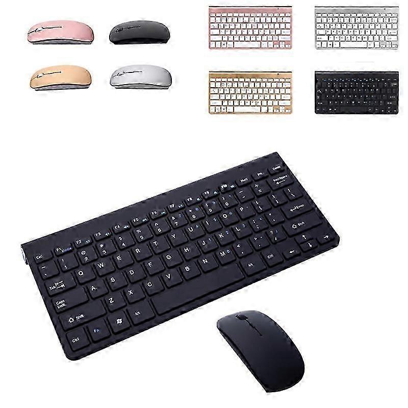 USB Wireless Silent Keyboard and Mouse Micro Multimedia PC Combo Kit