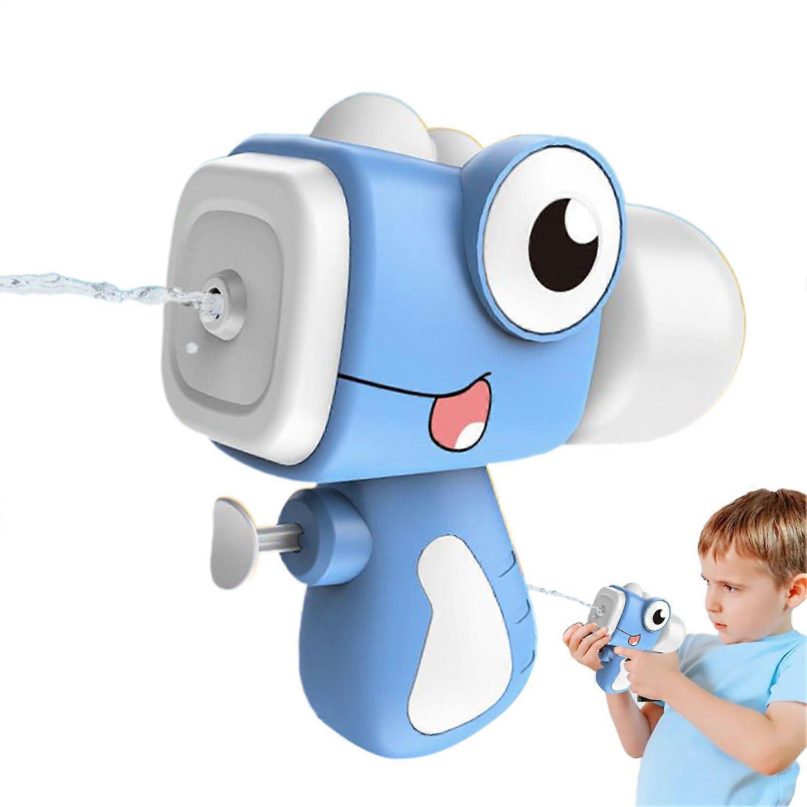 Electric Pool Toys with Spray Function, Cute Dinosaur Design, 68 Meter Range, Large Capacity Tank, Blue