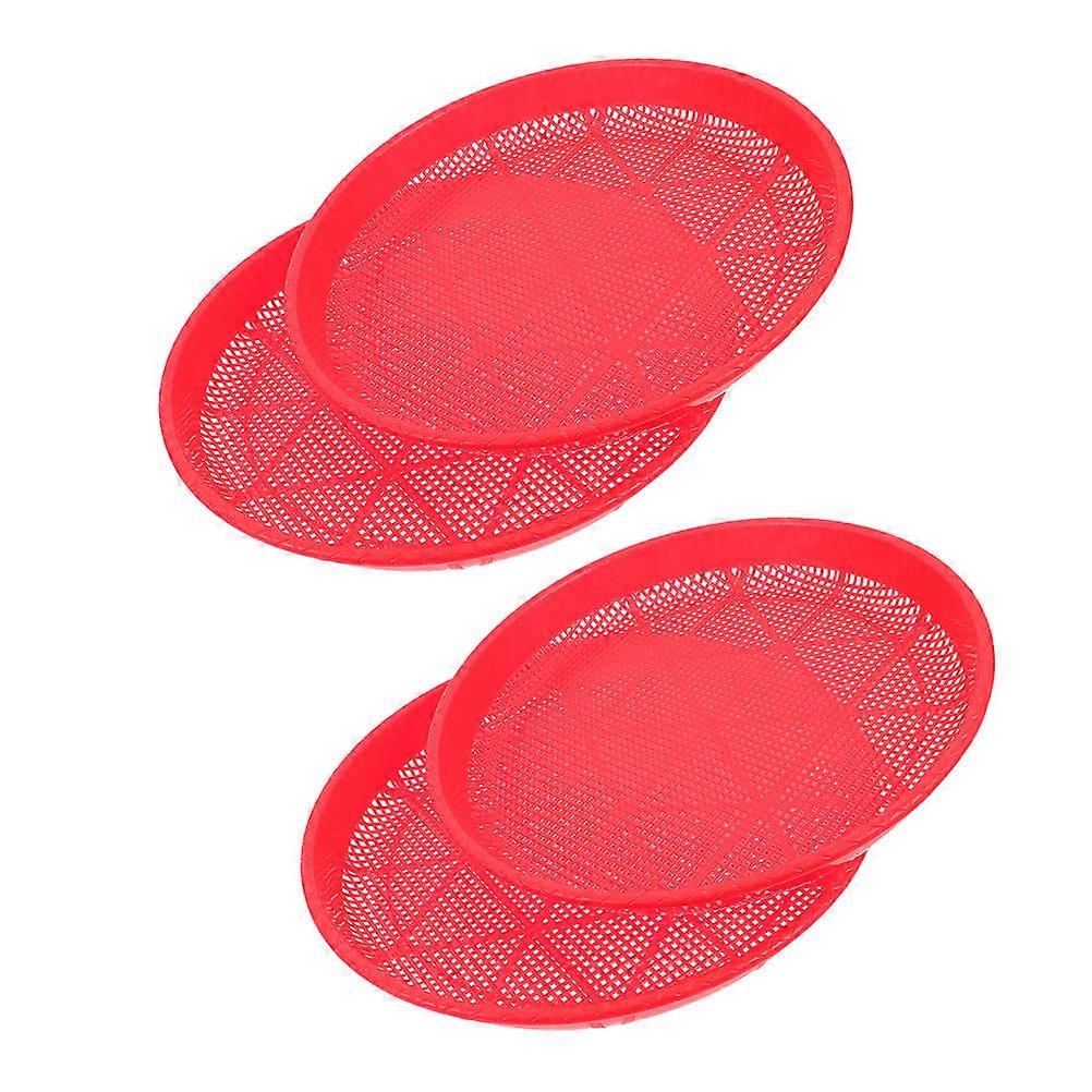 4pcs Multi Use Soil Sifting Pan, Handheld Garden Sieve for Efficient Soil and Gravel Separation, Lightweight Portable Mesh Strainer for Gardening