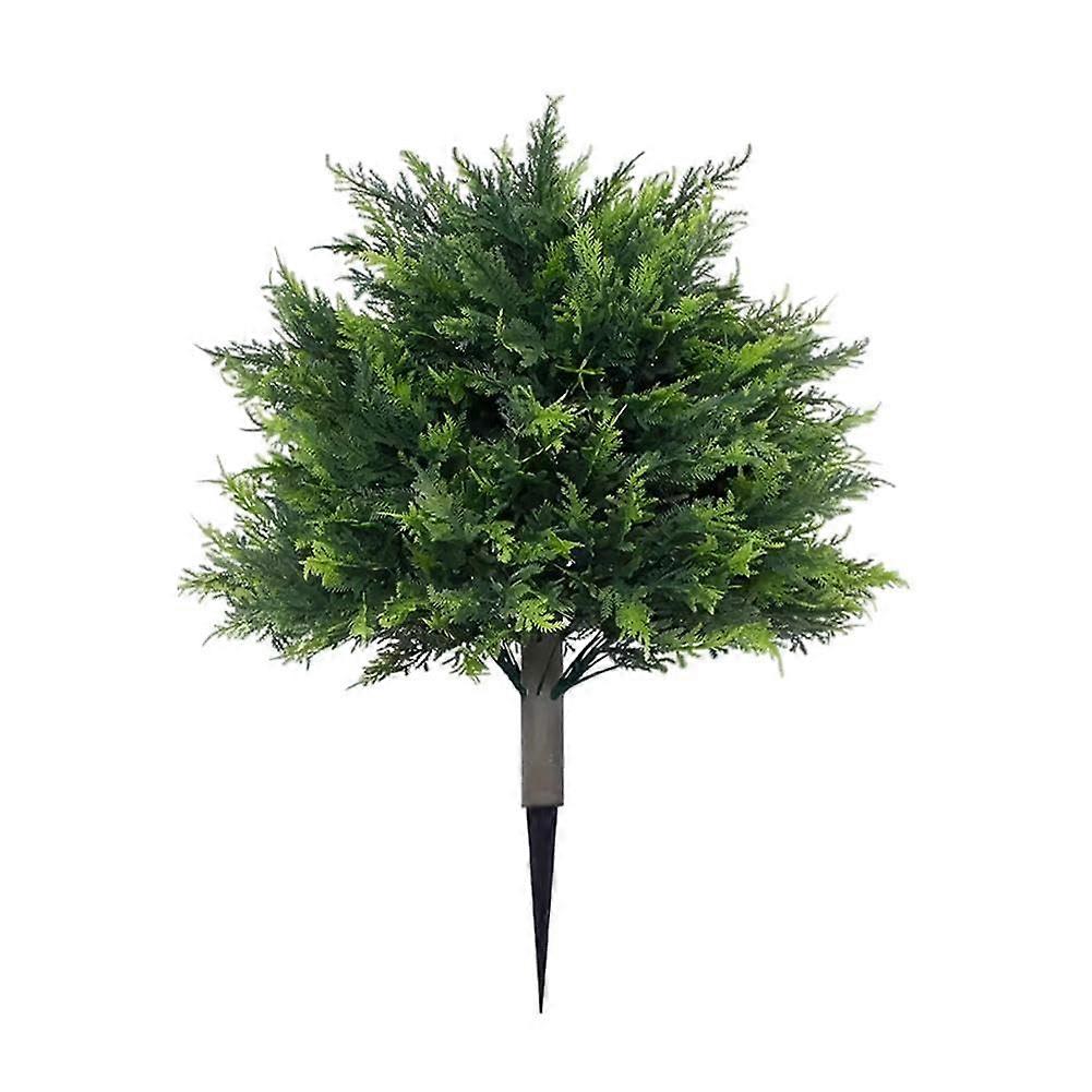 Artificial topiary trees, 45 cm, artificial cedar wood topiary plants, spike ball, decorative green indoor plants, topiaries