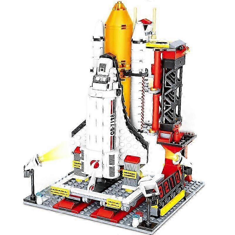 Rocket Space Astronaut Figurer Byggeklodser Klassisk modellegetøj