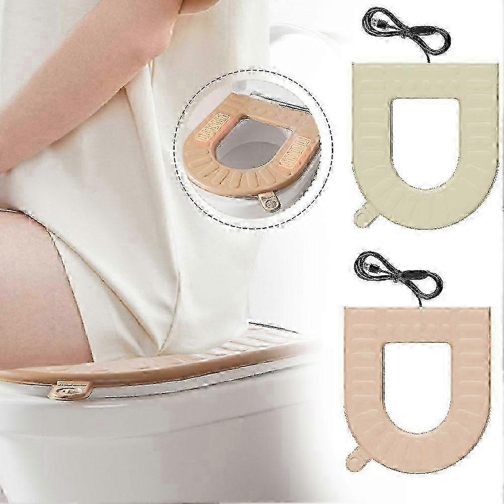 Uppvärmd Toalettsitsöverdrag, USB-laddare Toalettsitsvärmare Vinter New Edition Ab