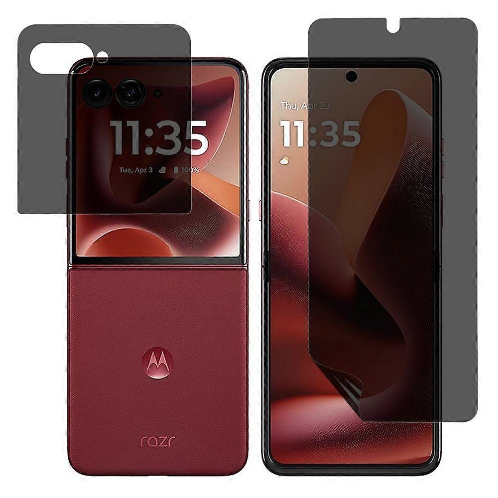 Motorola Razr 60 Ultra 5GアンチスパイスクリーンプロテクターPETマットフロントおよびバックスクリーンフィルムに対応
