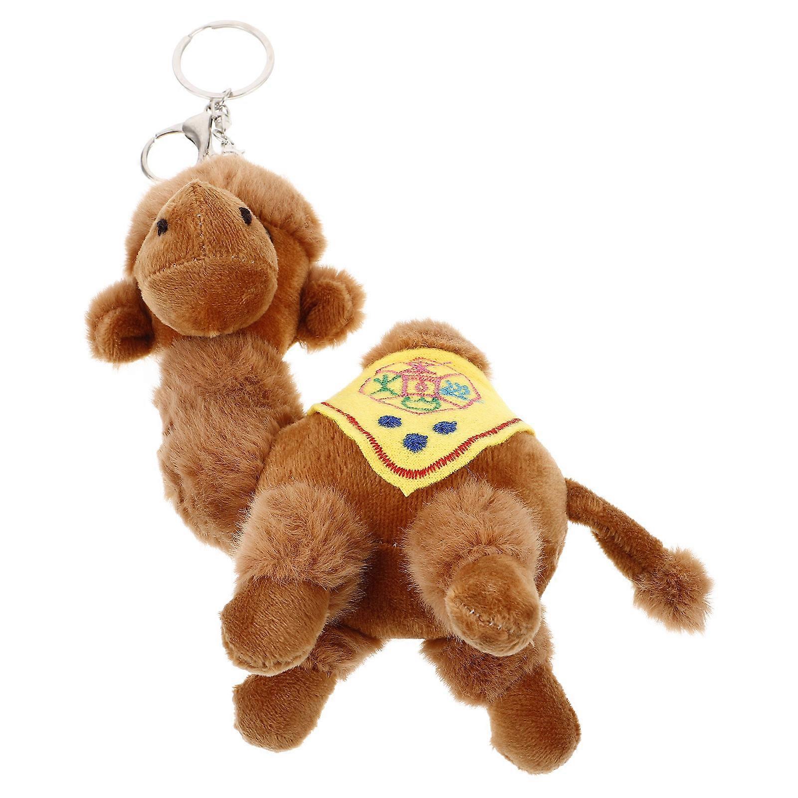 Soft Camel Plush Keychain Adorable Stuffed Animal Ornament with Fine Detailing for Collectors & Animal Lovers Perfect Souvenir Hanging Decoration