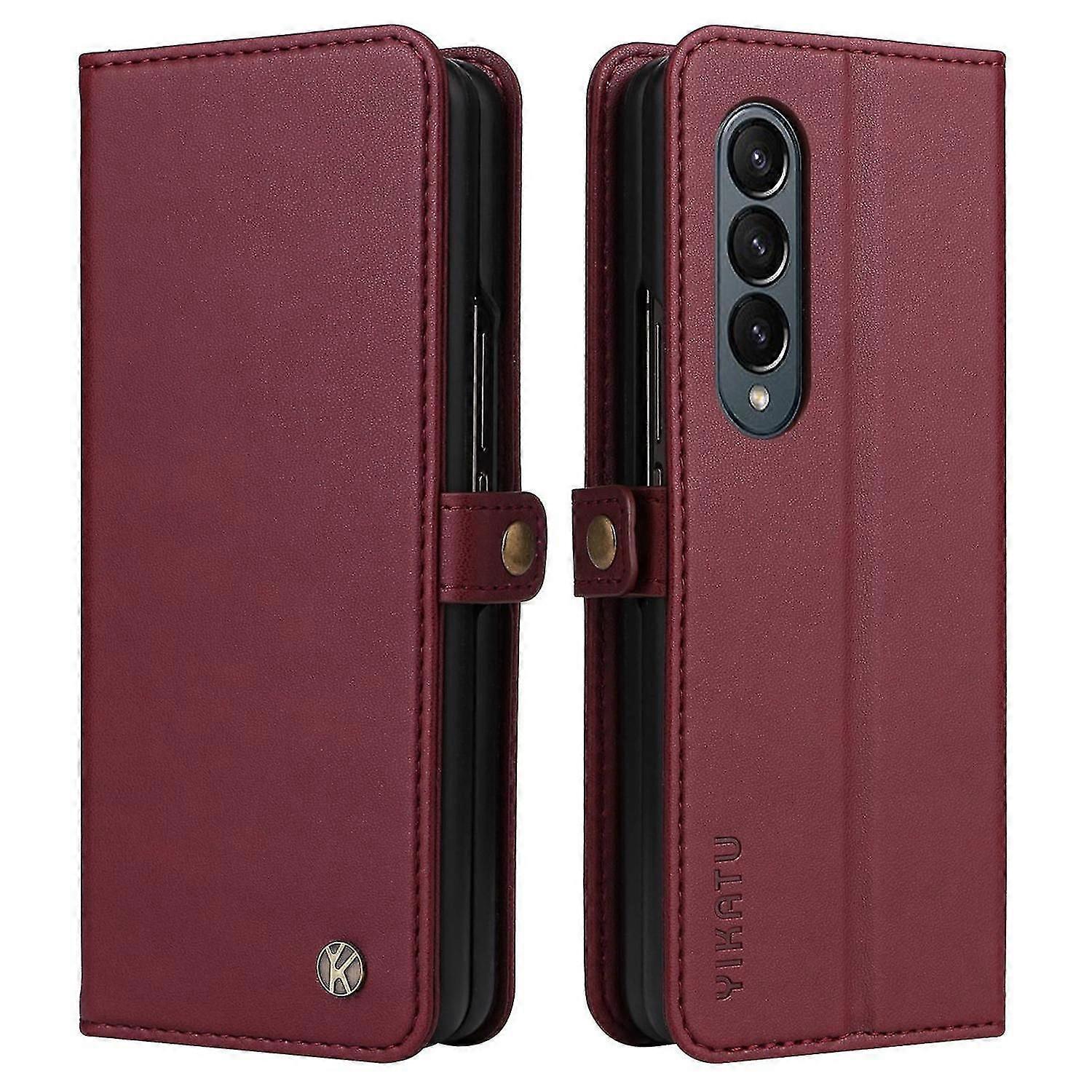 For Samsung Galaxy Z Fold4 5G PU Leather Case With Stand And Wallet Flip Cover Model YK-001