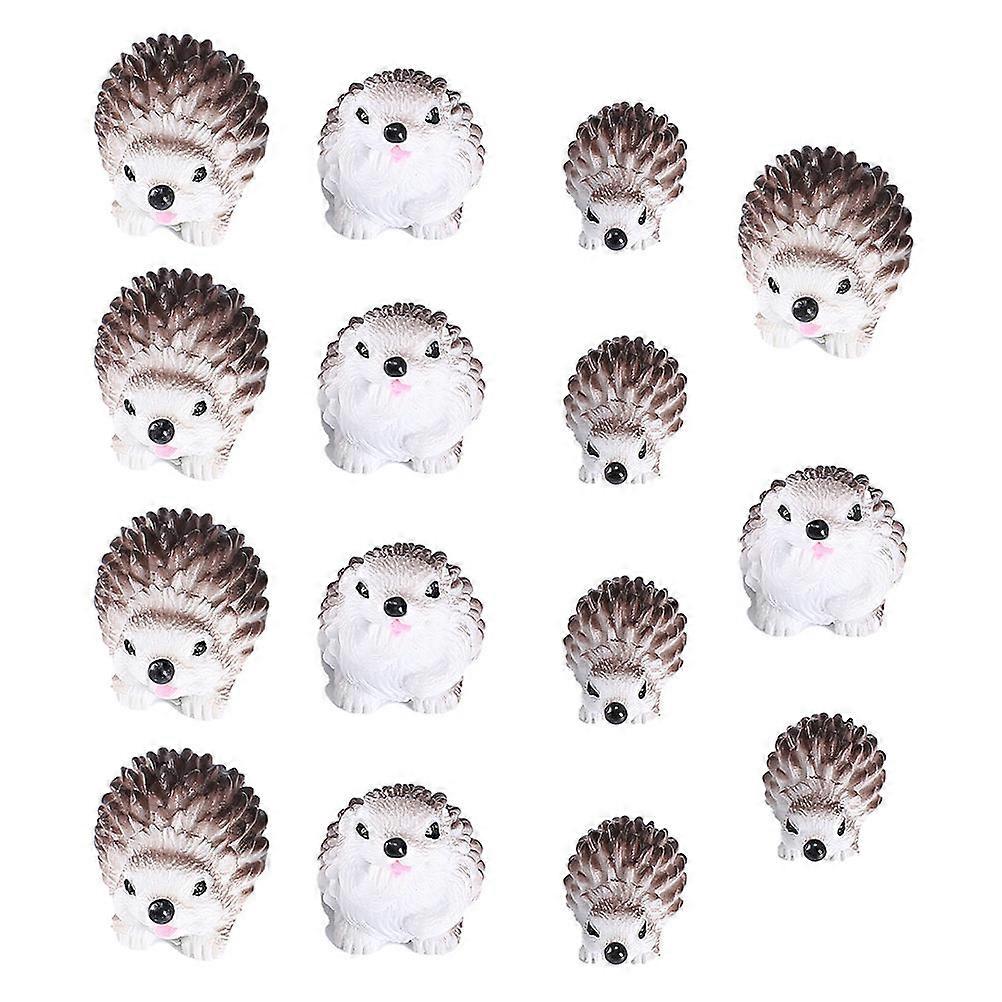15pcs Mini Resin Hedgehog Figurines for DIY Landscape Decor – Creative Animal Ornaments for Potted Plants & Fairy Gardens, Fade Resistant Craft
