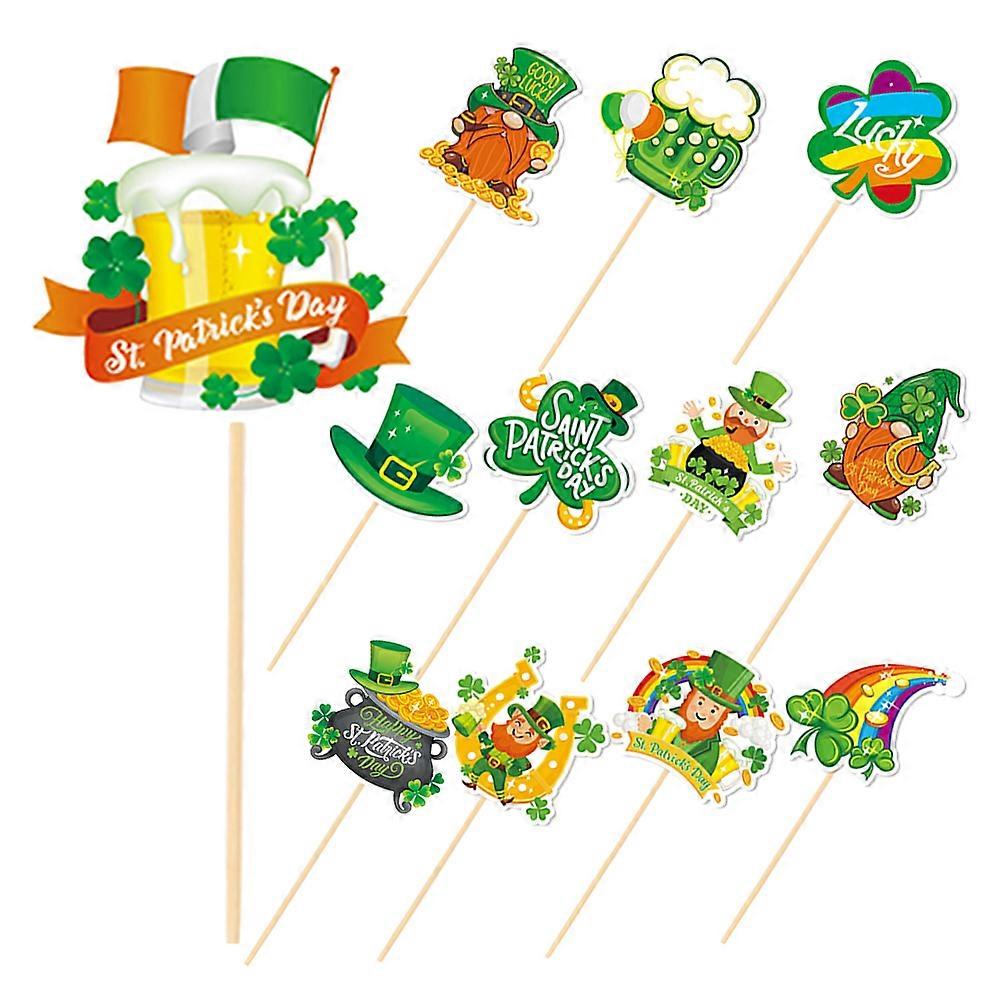 St Pattys Day Cupcake Toppers Cake Insert Toppers Party Hosts Event Organizers 12Pcs