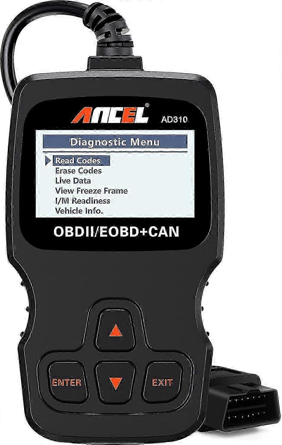 Ad310 Classic Enhanced Universal OBD II Scanner Car Engine Fault Code Reader CAN Diagnostic Tool - Black