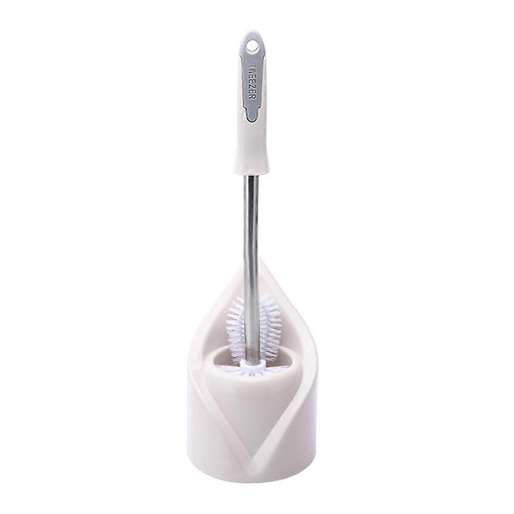 Kunststoffgriffbürste WC-Bürstenset Langer und glatter Materialgriff Heimbadezimmergebrauch Beige 1Set