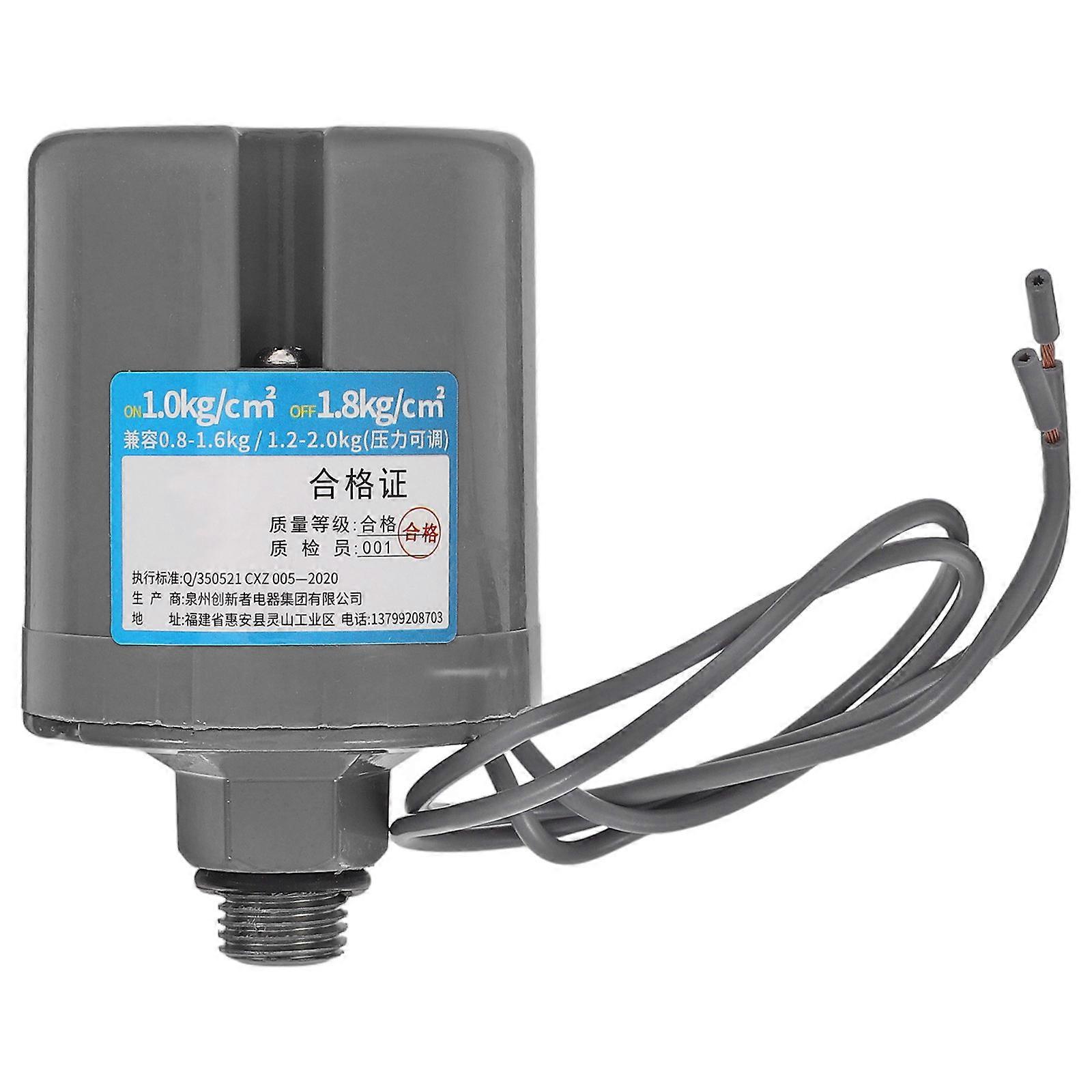 Pressure Switches Adjustable Pump Controller for Well Pumps and Irrigation Systems Grey 8.00X4.70X4.70CM Automatic Boosting 1Set