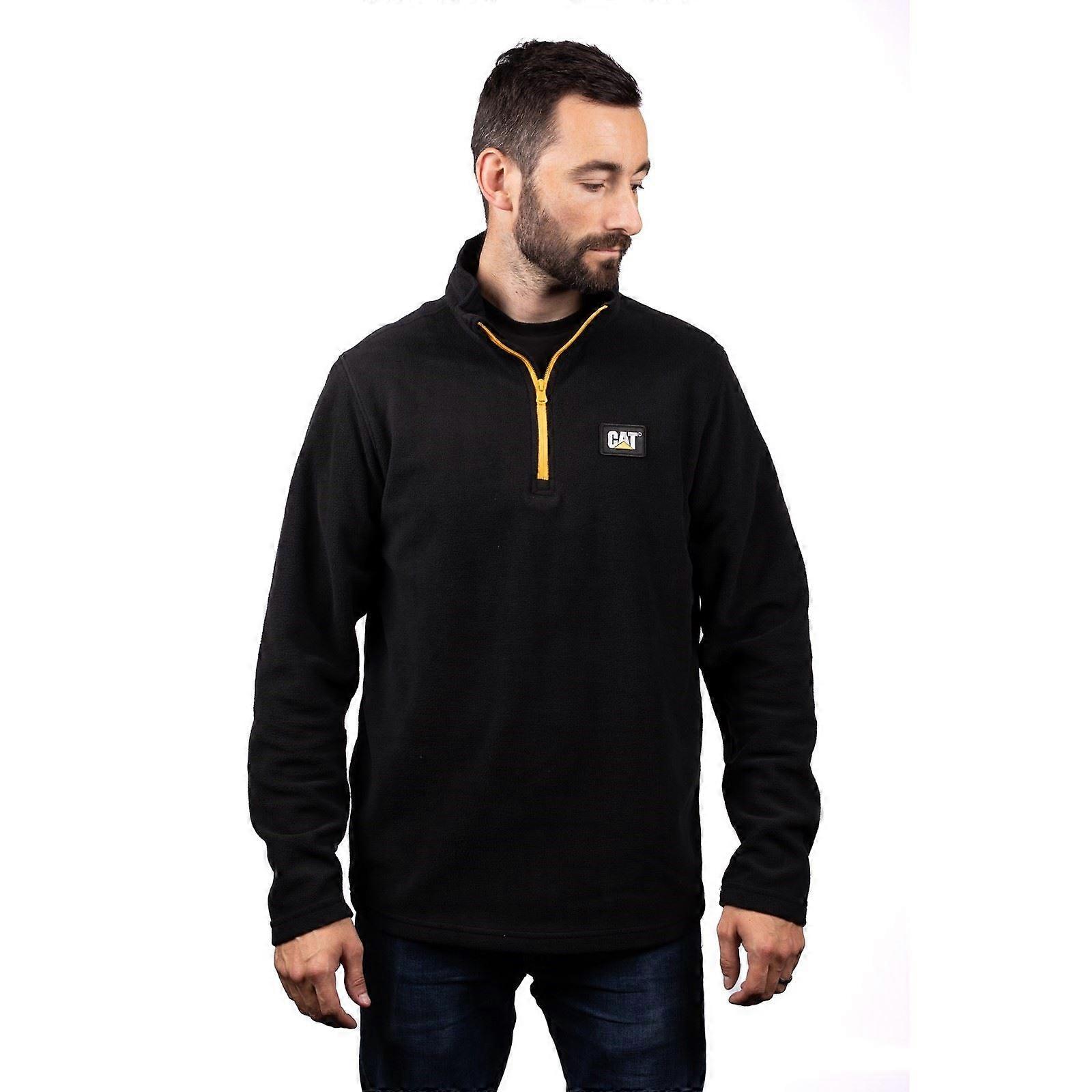 Caterpillar Cat Microfleece Quarter Zip Polyester Zwart Sweatshirt voor heren