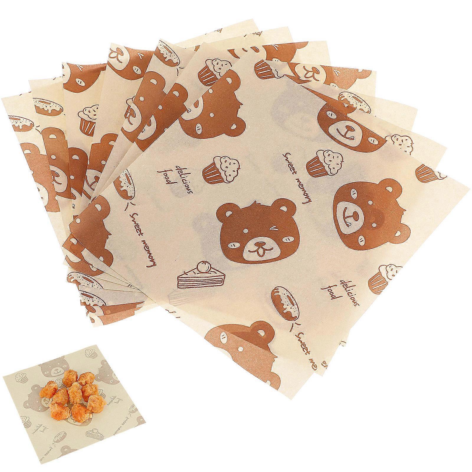 Greaseproof Wrapping Paper Sheets Food Wraps Non Tear Oil Resistant Heat Resistant For Sandwiches Hamburgers Fries Cookies Baking And Food Basket