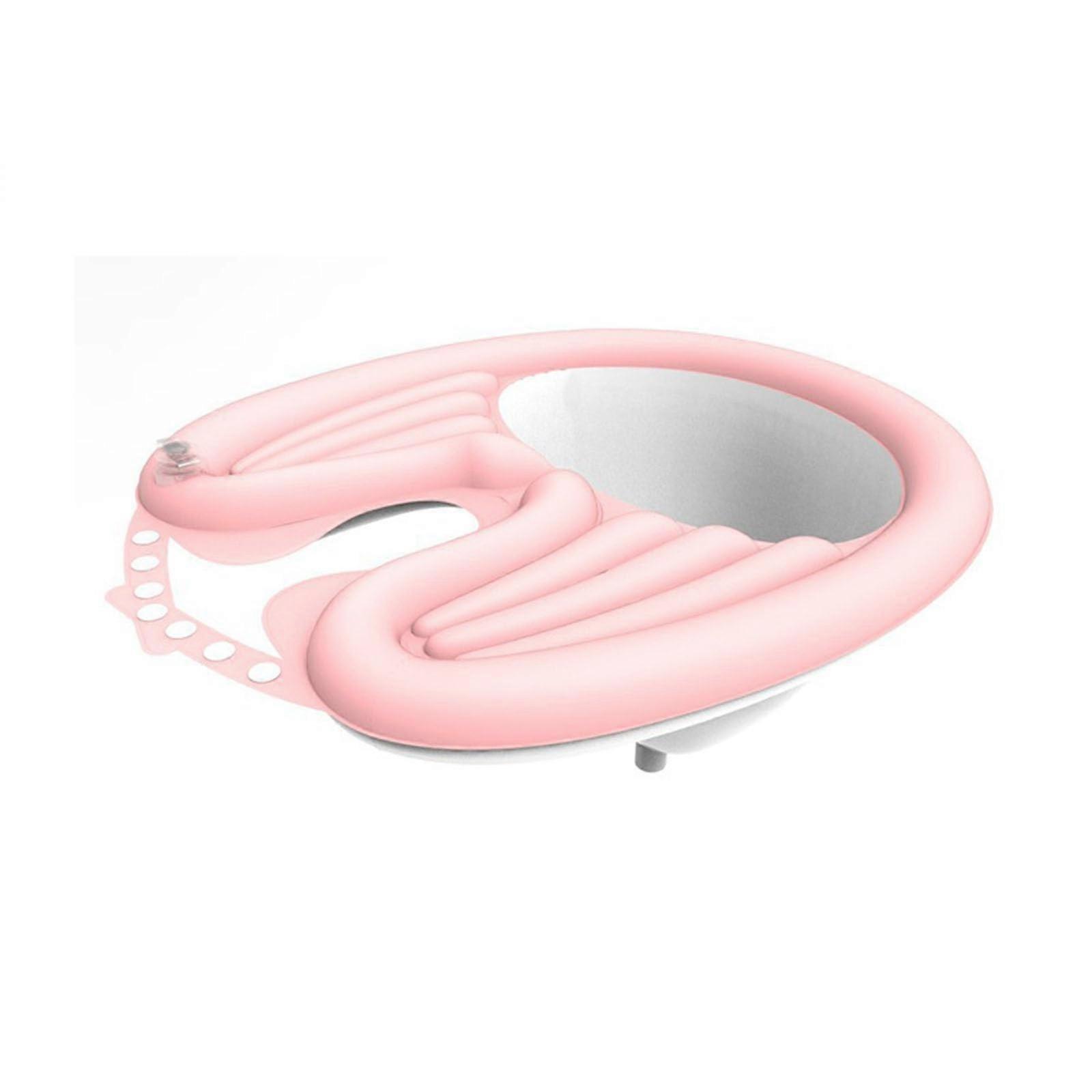 Portable Shampoo Basin for Bed with Drain, Suitable for Adults, Elderly (Pink)