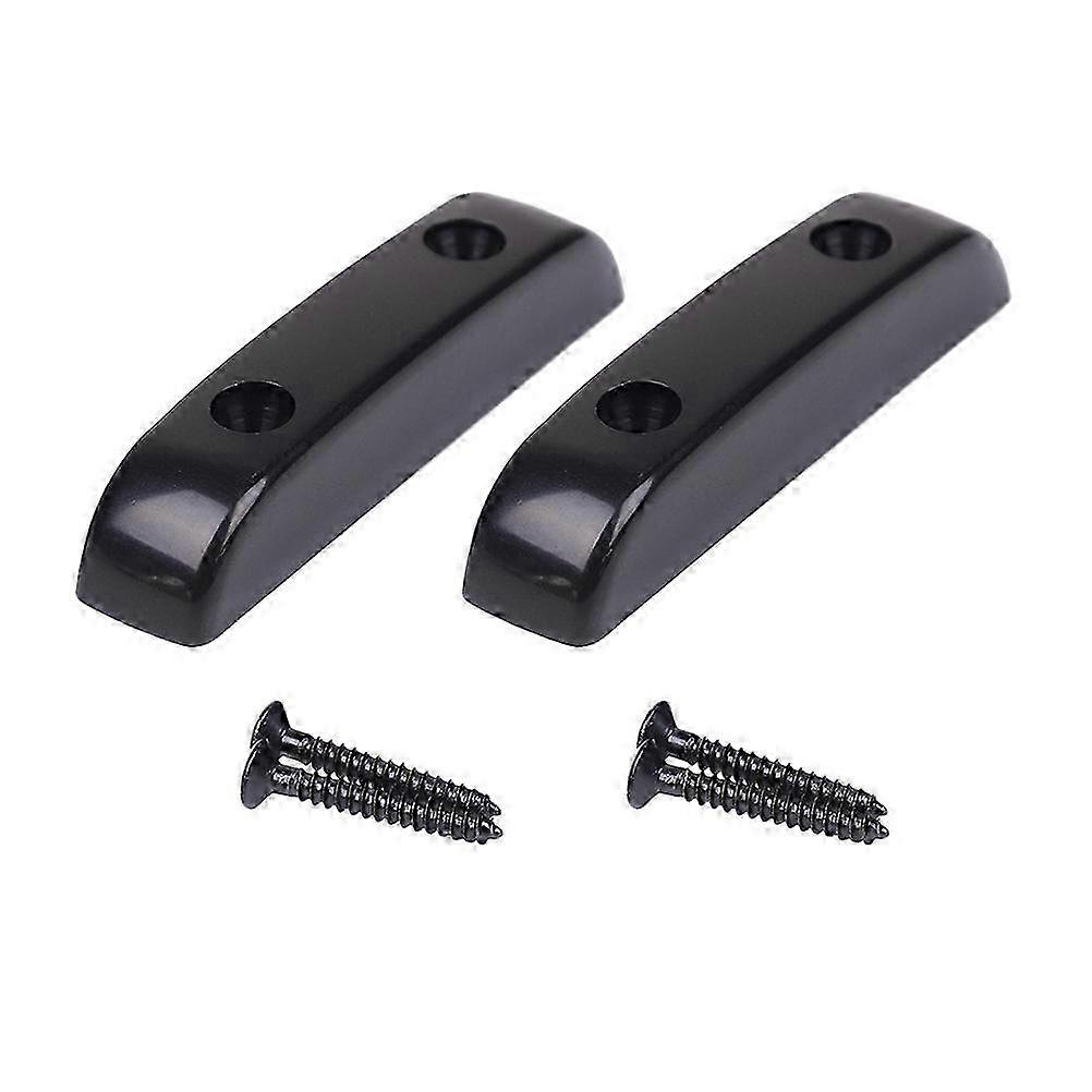 2セットベースギターギターサムレスト楽器パーツベースタグバーギターフィンガーレスト6.5x1.2cmブラックSZRH A-R1491