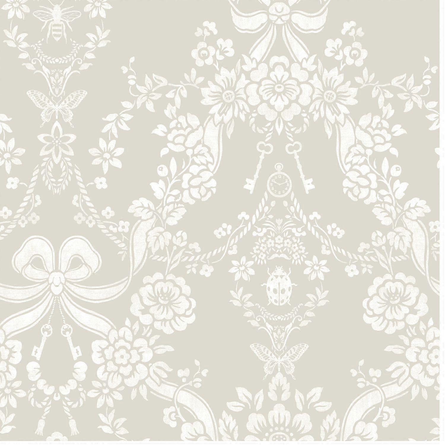 Holden Decor Bow Damask Taupe Wallpaper