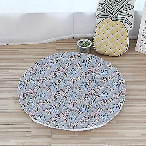 Round Pet Dog Bed Mat Plush Soft Fluffy Cushion for Small Medium Large Dogs Cats | Cozy Blanket Pad Sleep Mat