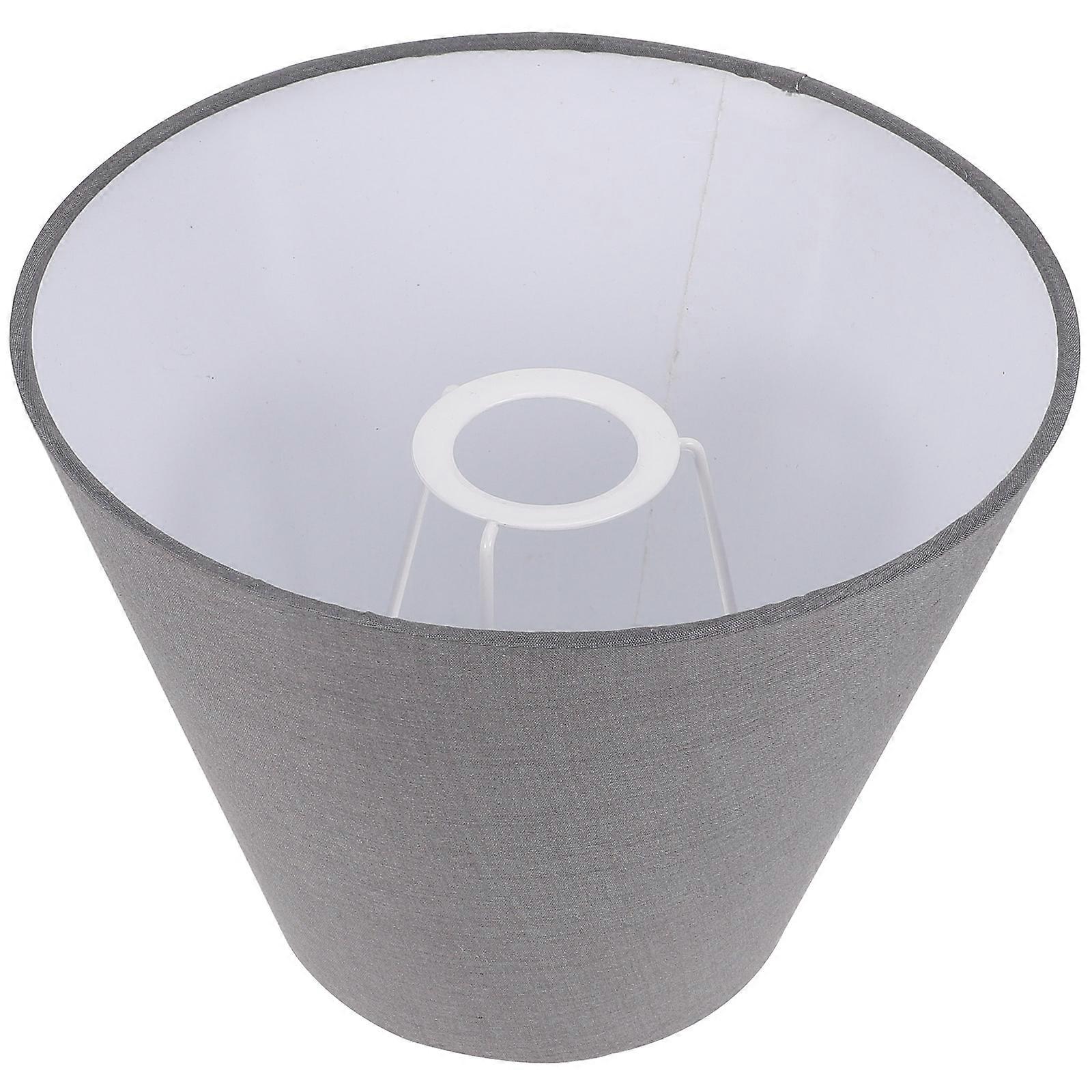 Grey Fabric Lamp Shade for Warm and DustFree Lighting Suitable for Most Lamps 6.3 Inches
