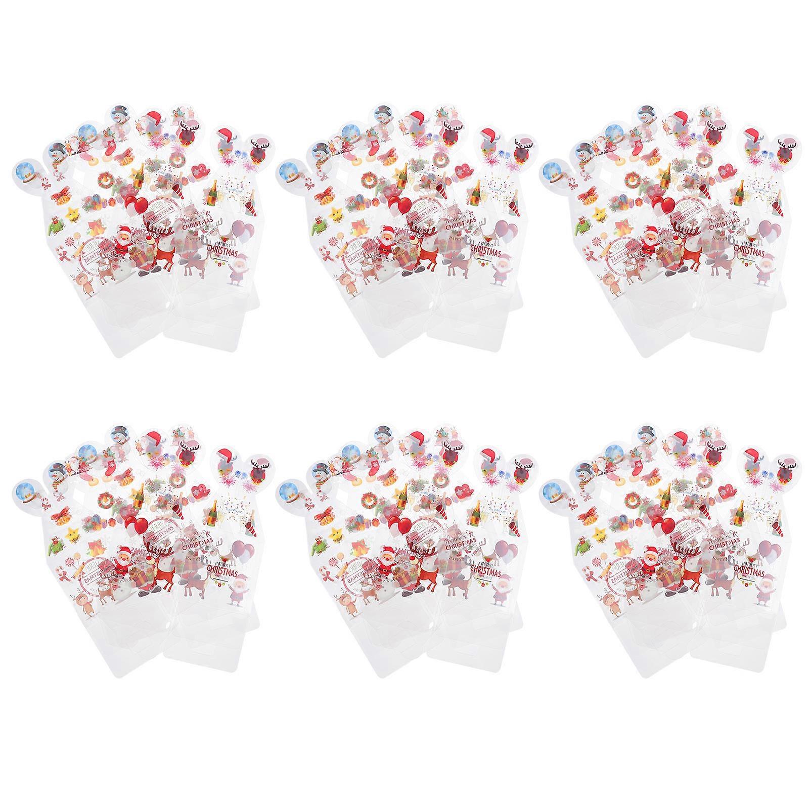 Small Candy Box Christmas Gifts Packaging Case Holiday Cookie Packaging 7.3x3.3x3.3in Clear Transparent Box 30Set