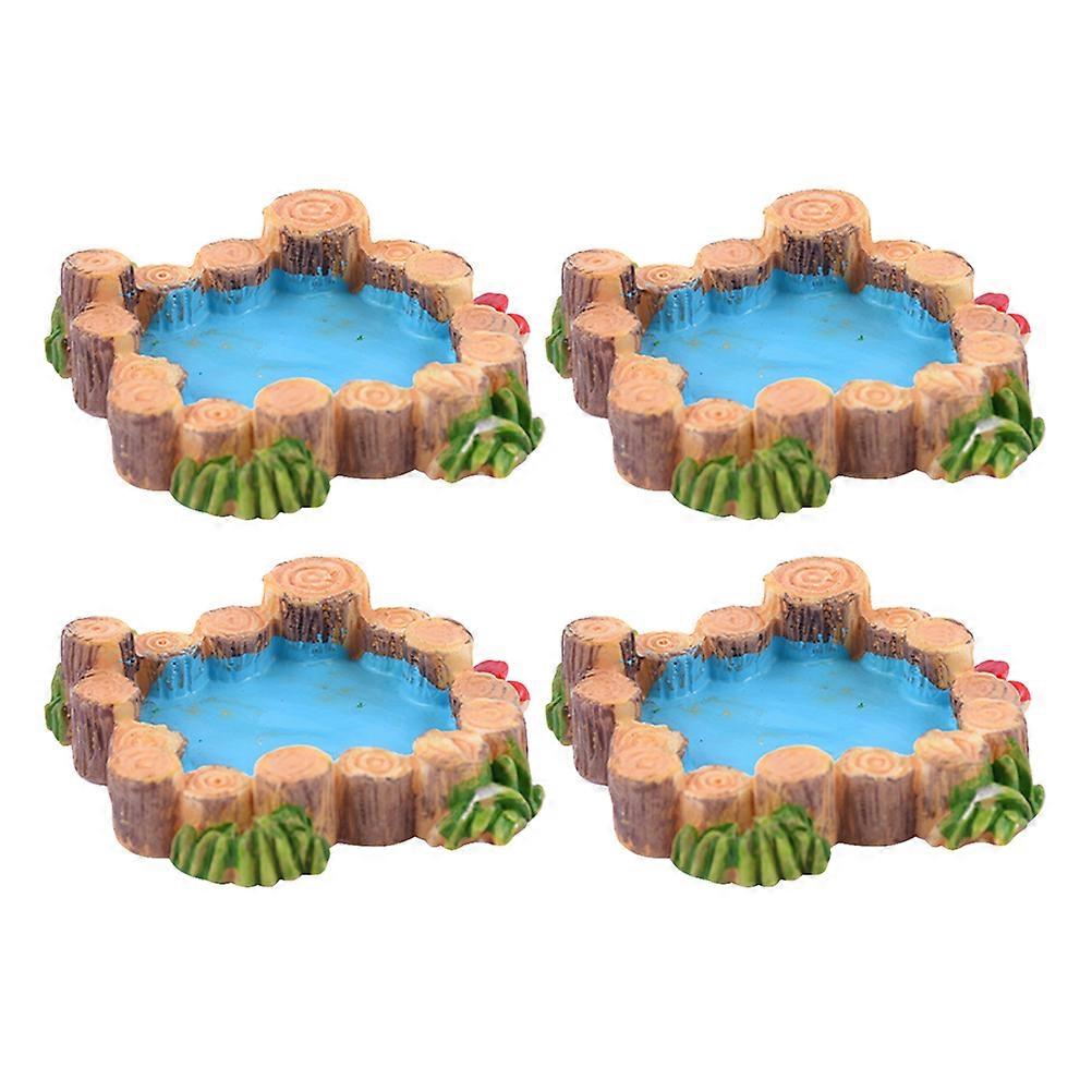 Miniature Ornaments 4Pcs Collection Featuring Durability for Decoration