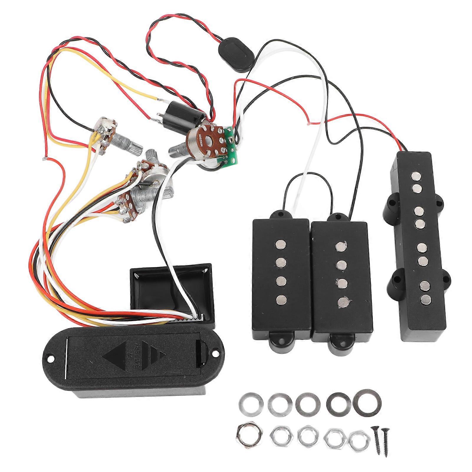 Electric Bass Pickup Excellent o Output Preamp Wiring Circuit Guitar Bass Pickup