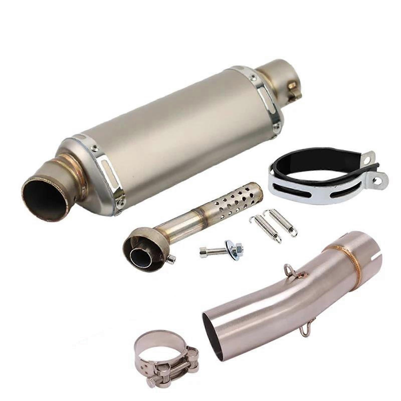 Motorcycle exhaust system, Modified intermediate connecting pipe with slipon silencer for Suzuki SV650 SV 650 SV650X 2003–2015 (Type C)