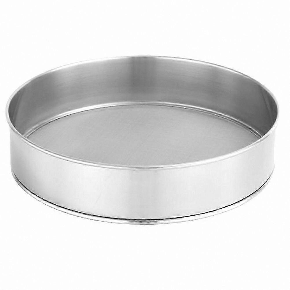 Fine Mesh Sifter for Baking, Stainless Steel Handheld Sieve, Flour and Sugar Strainer, 25CM Round Cake Tool