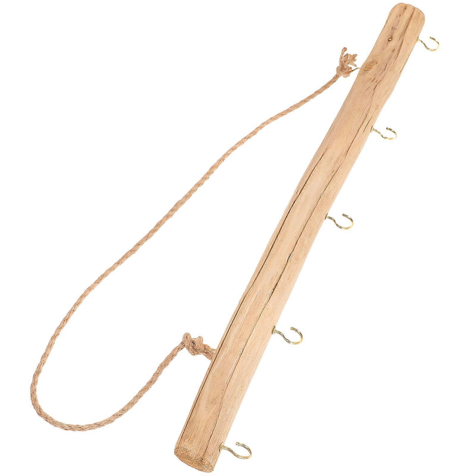 Wall Mount Jewelry Organizer with Cotton Material Khaki Color for Storage Use at Home