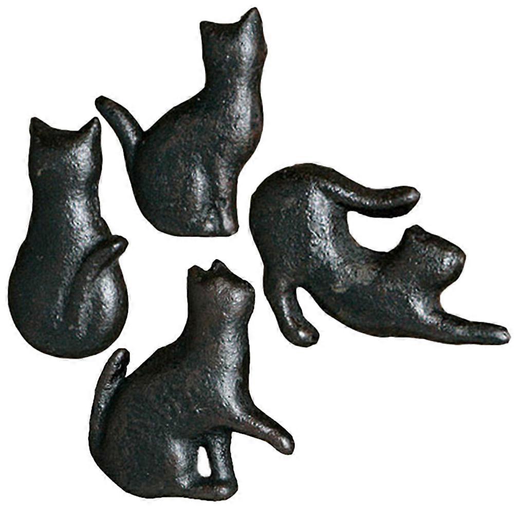 Furniture Pulls For Drawers Housewarming Gift American Style Solid Iron Cat Shape 4Pcs