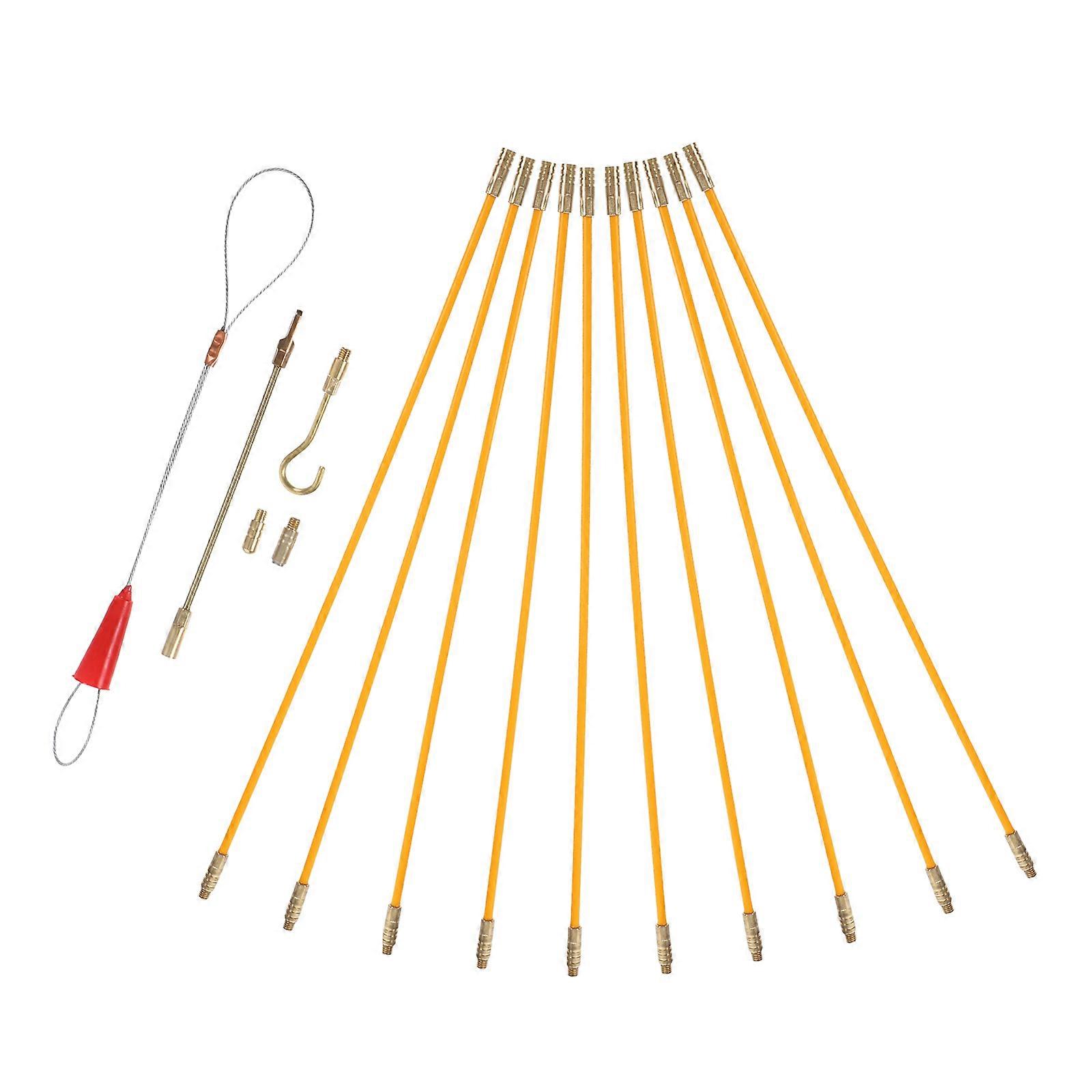 Fiberglass Wire Running Kit – Cable Puller Tool Set for Easy Wire Guiding in Home, Office & Construction Projects – Durable & Versatile