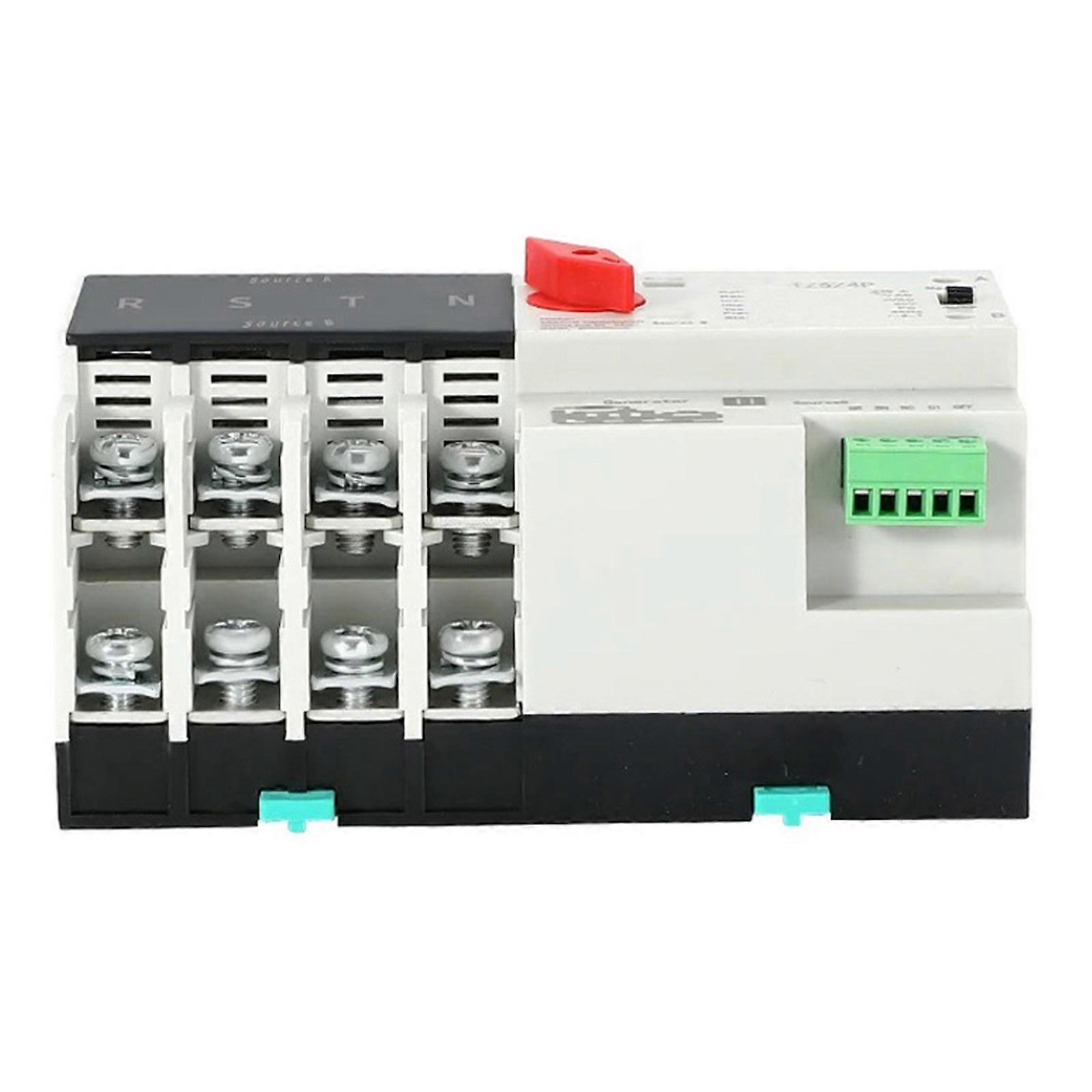 Electrical Selectors Switches 4P Automatic Transfer Switches Din Rail Mounted Double Power Switches for Emergency Power Multicolor