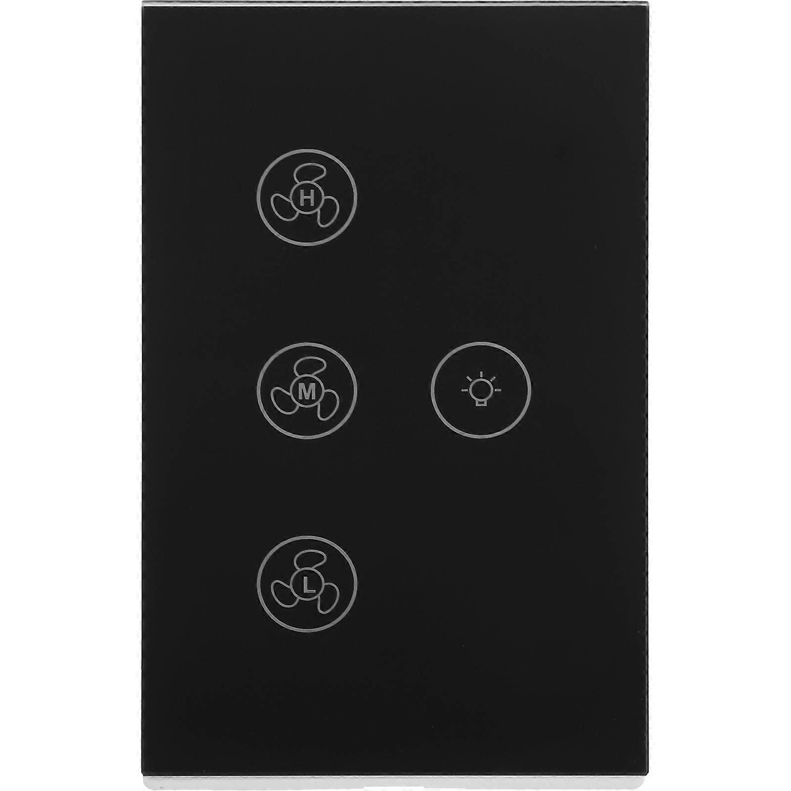 WiFi Button Pusher Smart Ceiling Fan for Bedroom Emergency Reset Tempered Glass 1Pcs
