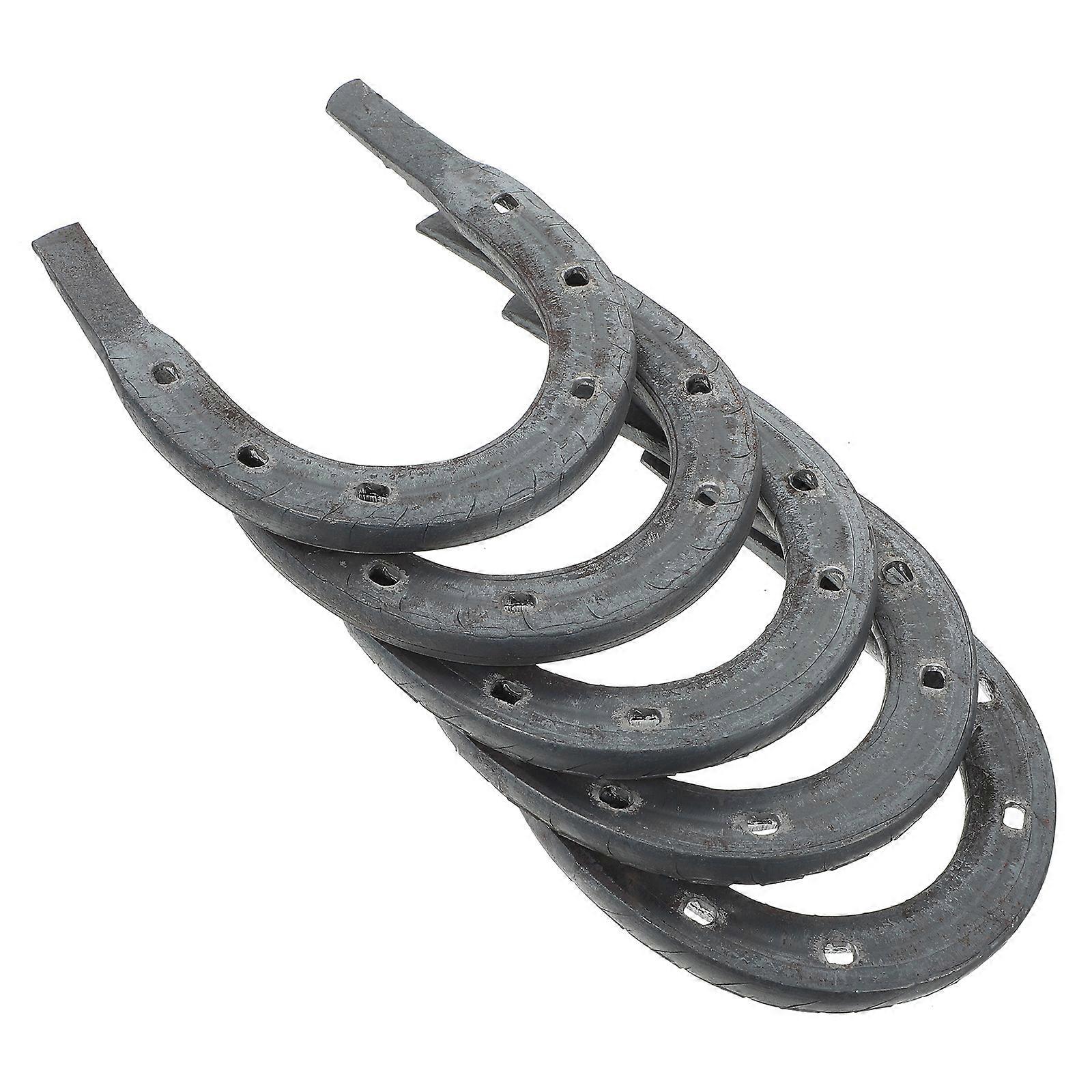 Steel Horseshoe Stable Horseshoe Horse Riding Iron 10.5x9.4cm Replace Old Horseshoes 5Pcs