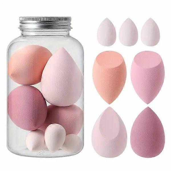 7-piece makeup set with sponges and storage box