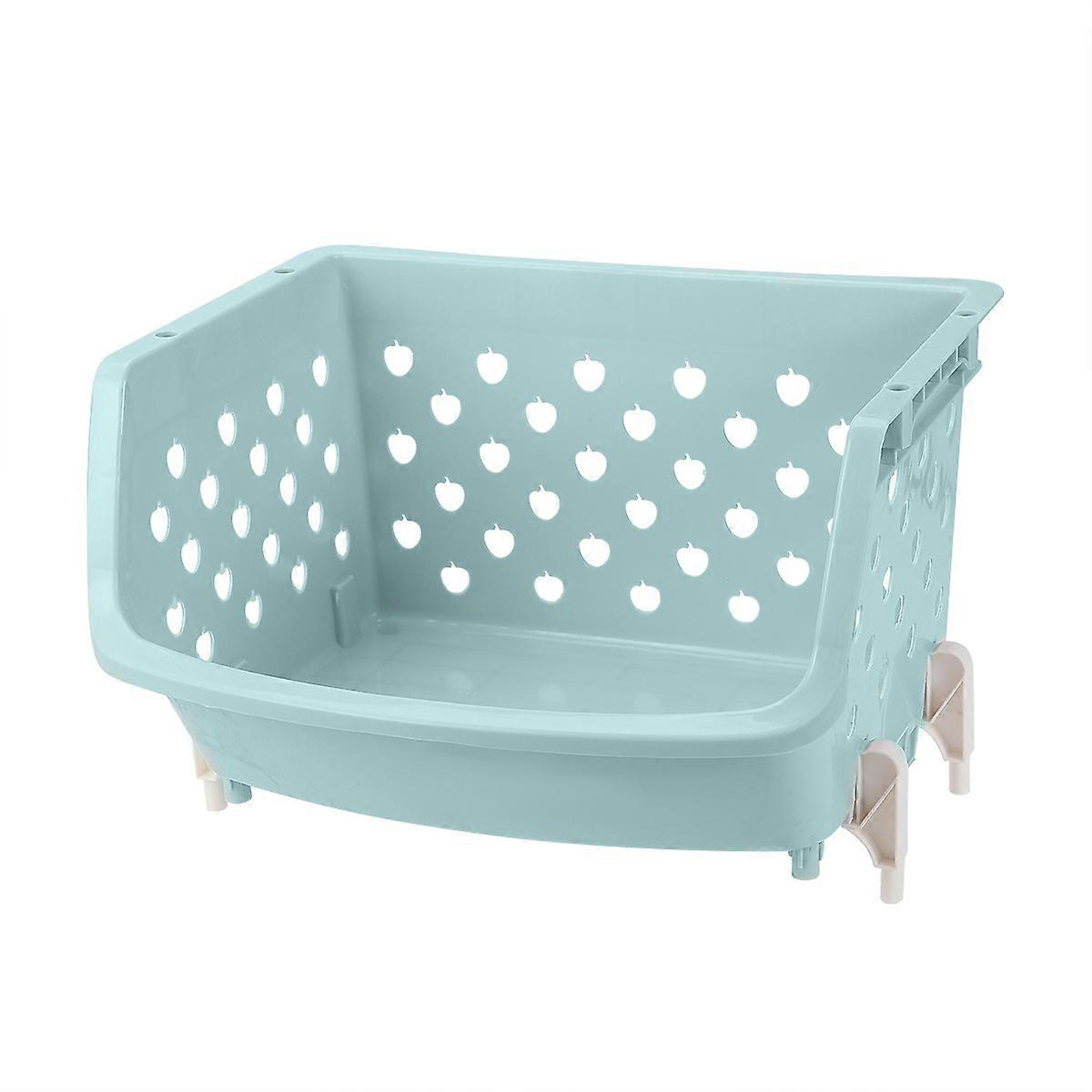 Fruit Storage Rack Blue Rectangular Kitchen Organization Solution Multi-Functional .00X28.50X21.50CM 1Pack