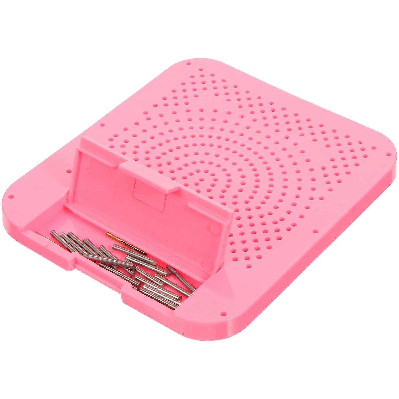 Durable Quilling Board Crafting Tool 1 Set For DIY Handmade Projects With Rectangular Simple Design And Pink Color