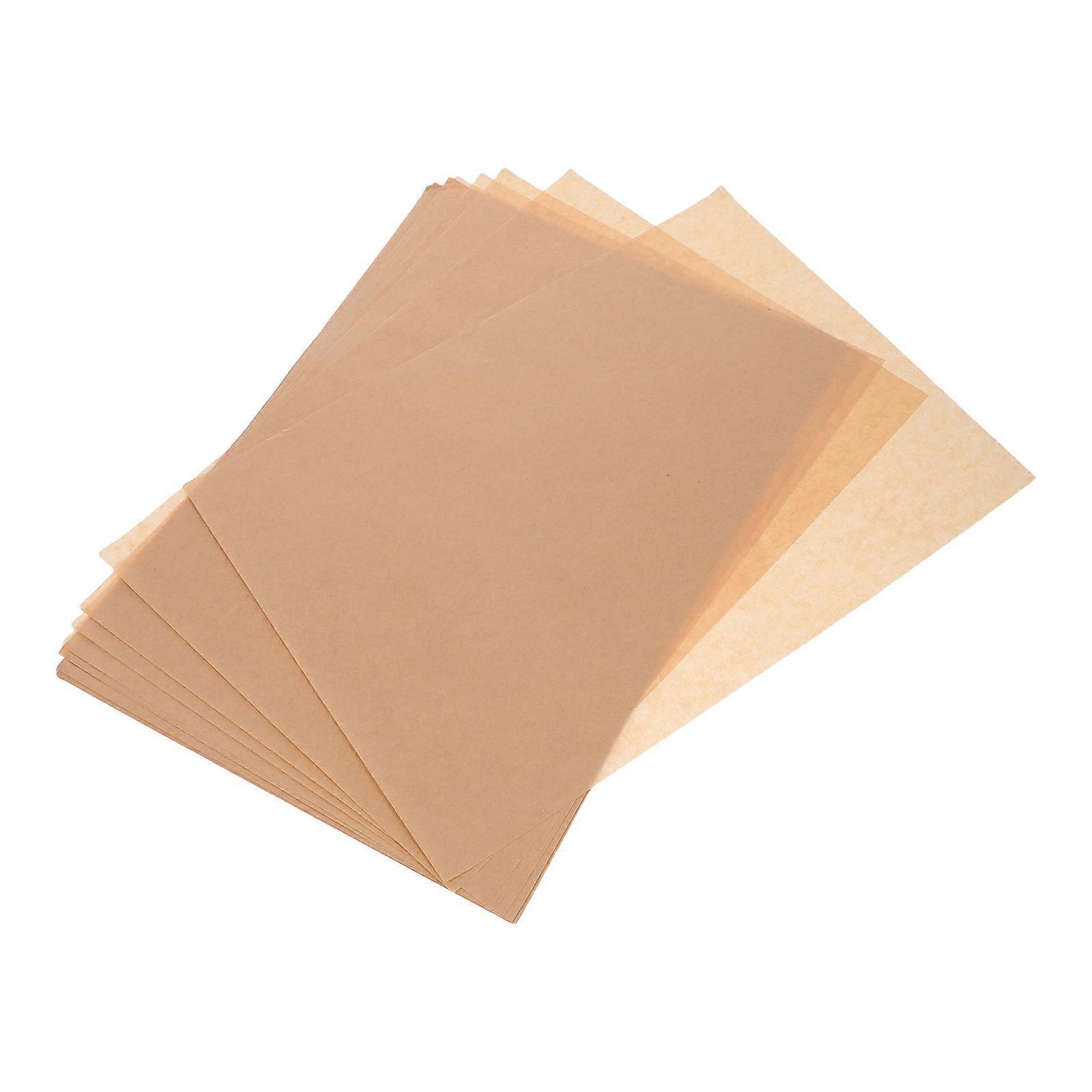 Baking Parchment Paper Sheets Kraft Khaki Color High Temperature Resistance for Air Fryer Oven Use 100Pcs