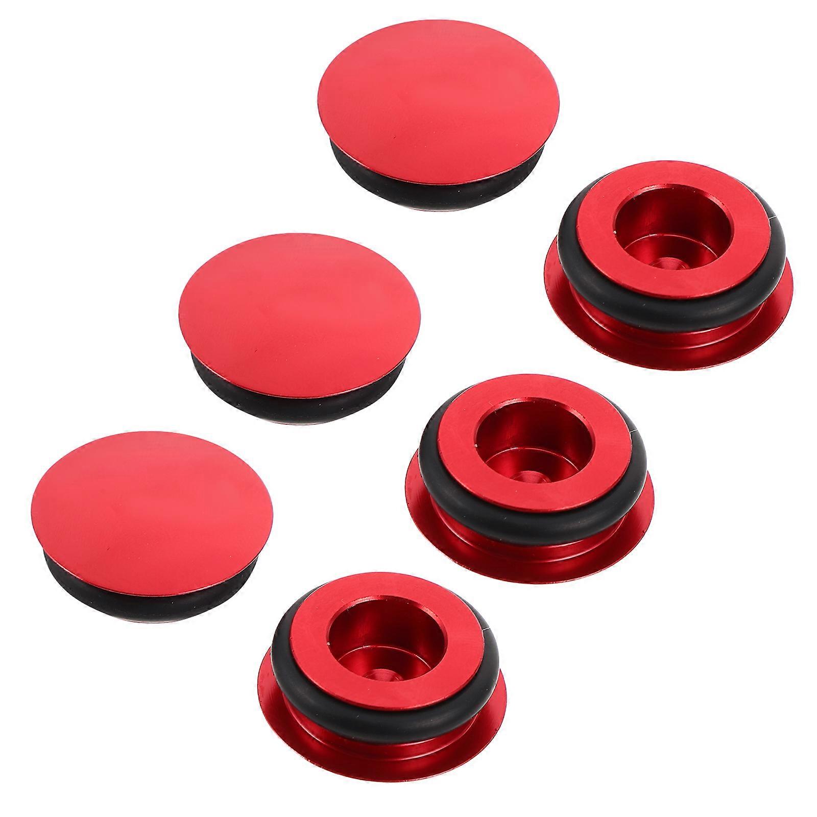 Aluminum Crankset Dust Cap 6pcs Set for Mountain and Road Bikes – Lightweight Protection Cover for Crank Maintenance, Enhancing Cycling Efficiency