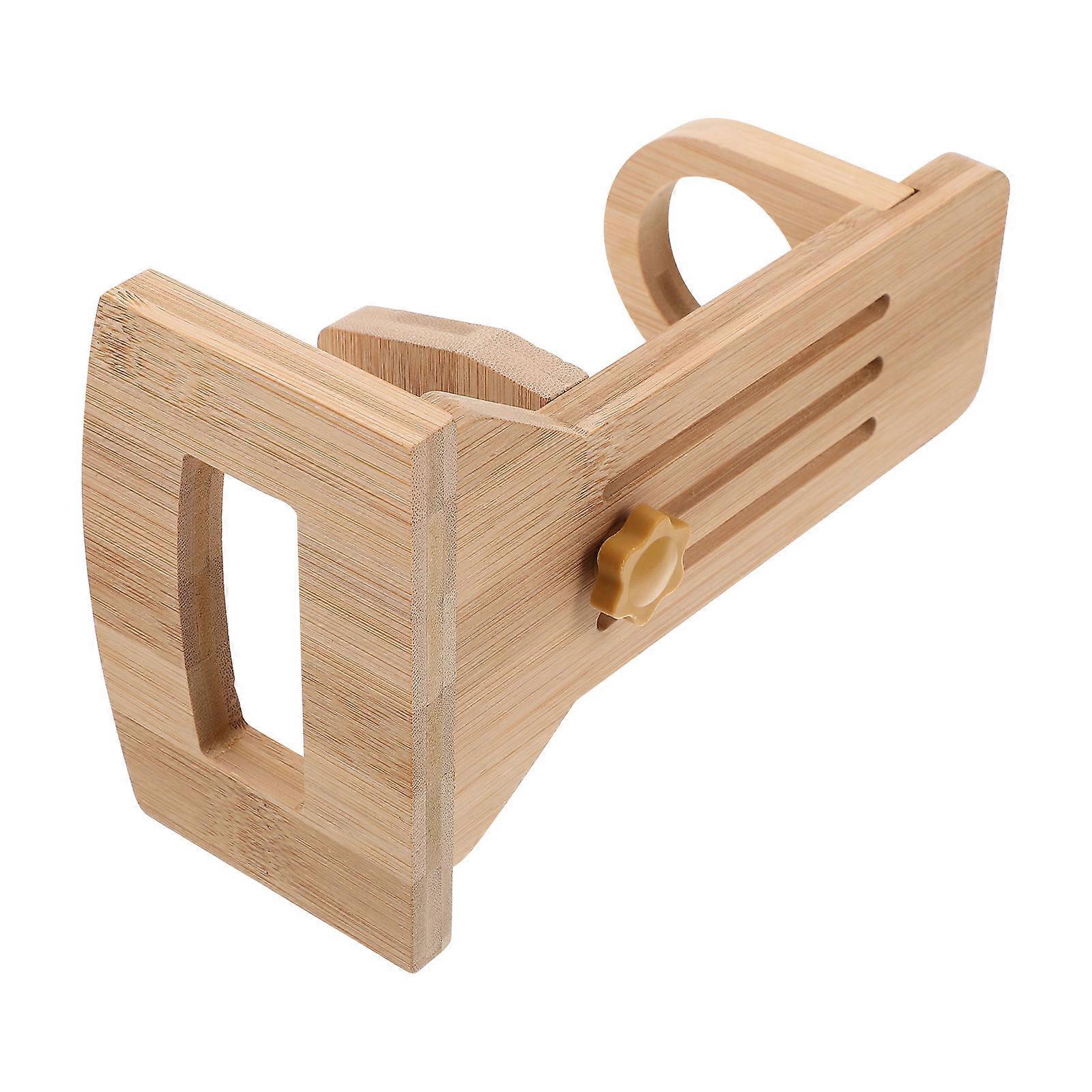 Khaki Adjustable Waterer Holder for Pets Durable Synthetic Material No Leak Design Small Animal Accessory