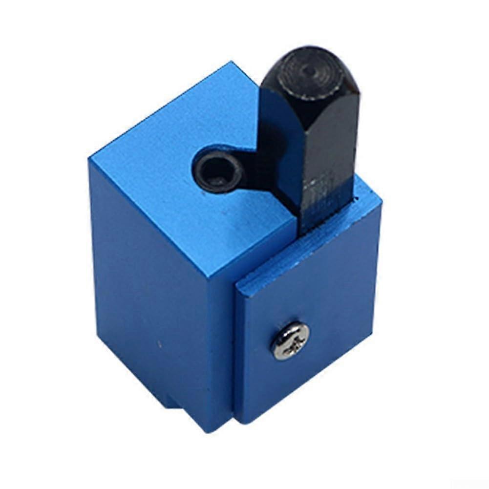 Woodworking rightangle chisel for quick square hinge mortises and plugging, blue