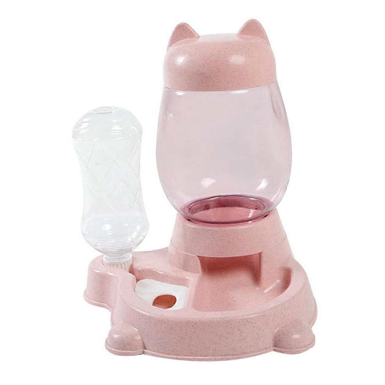 Automatic Cat and Dog Water Dispenser with Cat Ear Design, Practical Water Supply, Large Capacity and Easy to Clean for Pets, Pink