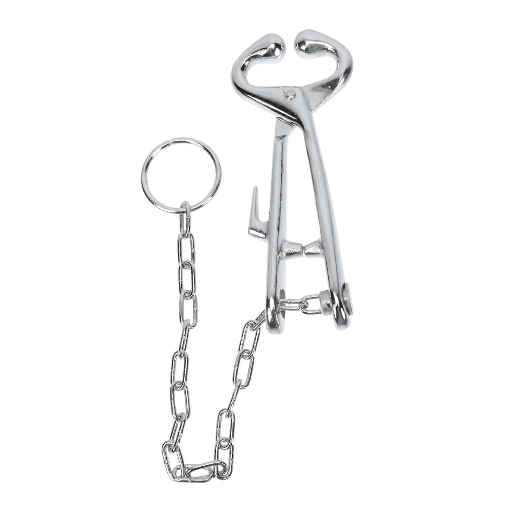 Bull Nose Pliers With Chain Carbon Steel Livestock Equipment For Cattle Restraint And Stabilization Nose Clamp