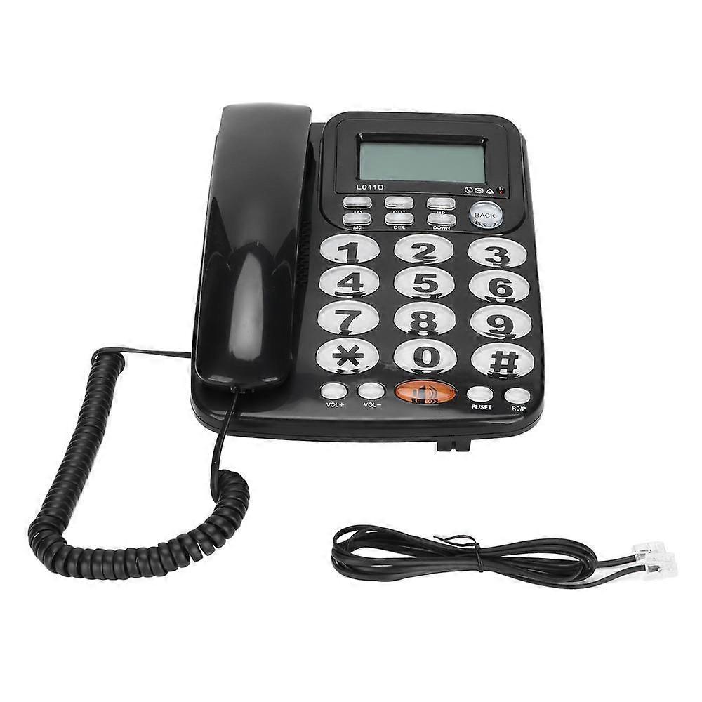 Corded Landline Desk Telephone with Caller ID, Large Buttons, and Tilt Display for Home, Office, or Hotel Rooms
