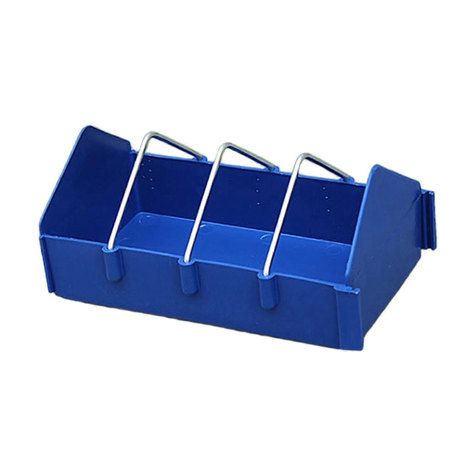 Pigeon Feeding Station With Removable Clips, Washable Tray, PP, 19.5 x 11 x 4.5 CM, Compact For Ducks Geese Chickens
