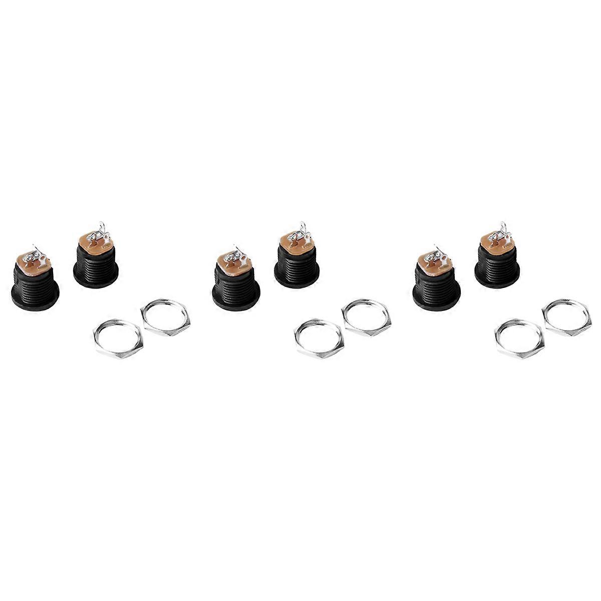 30 Pcs Panel Mount 2.1X5.5mm Power Jack DC Socket