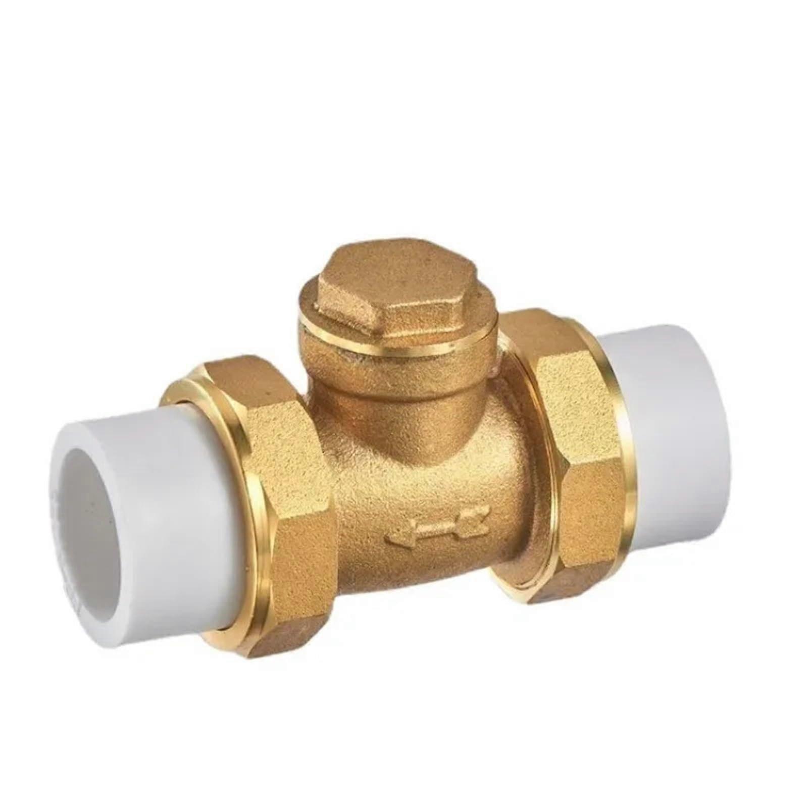 20/25/32/40/50/63 mm BSP internal thread, brass check valve, double movable joints, oneway check valve for water, 1 piece (20mm).