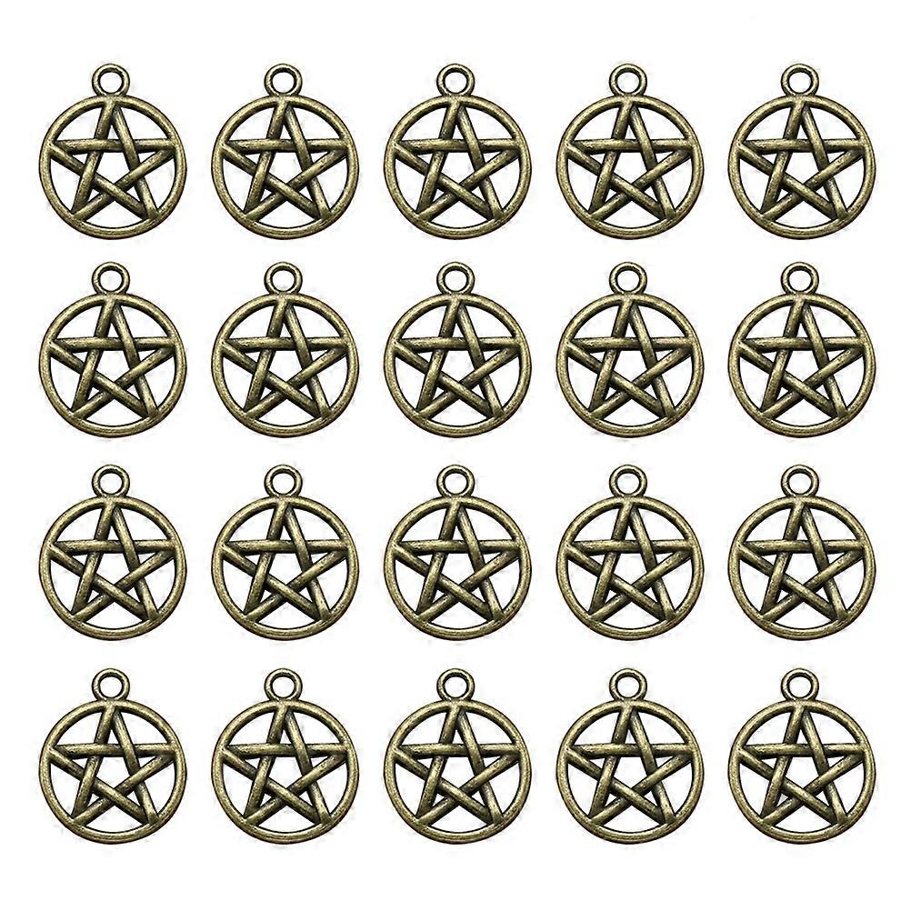 Jewelry Making Charms 20Pcs Alloy Hollow Out Star Pendants Assorted Color Suitable For DIY Projects And Crafts